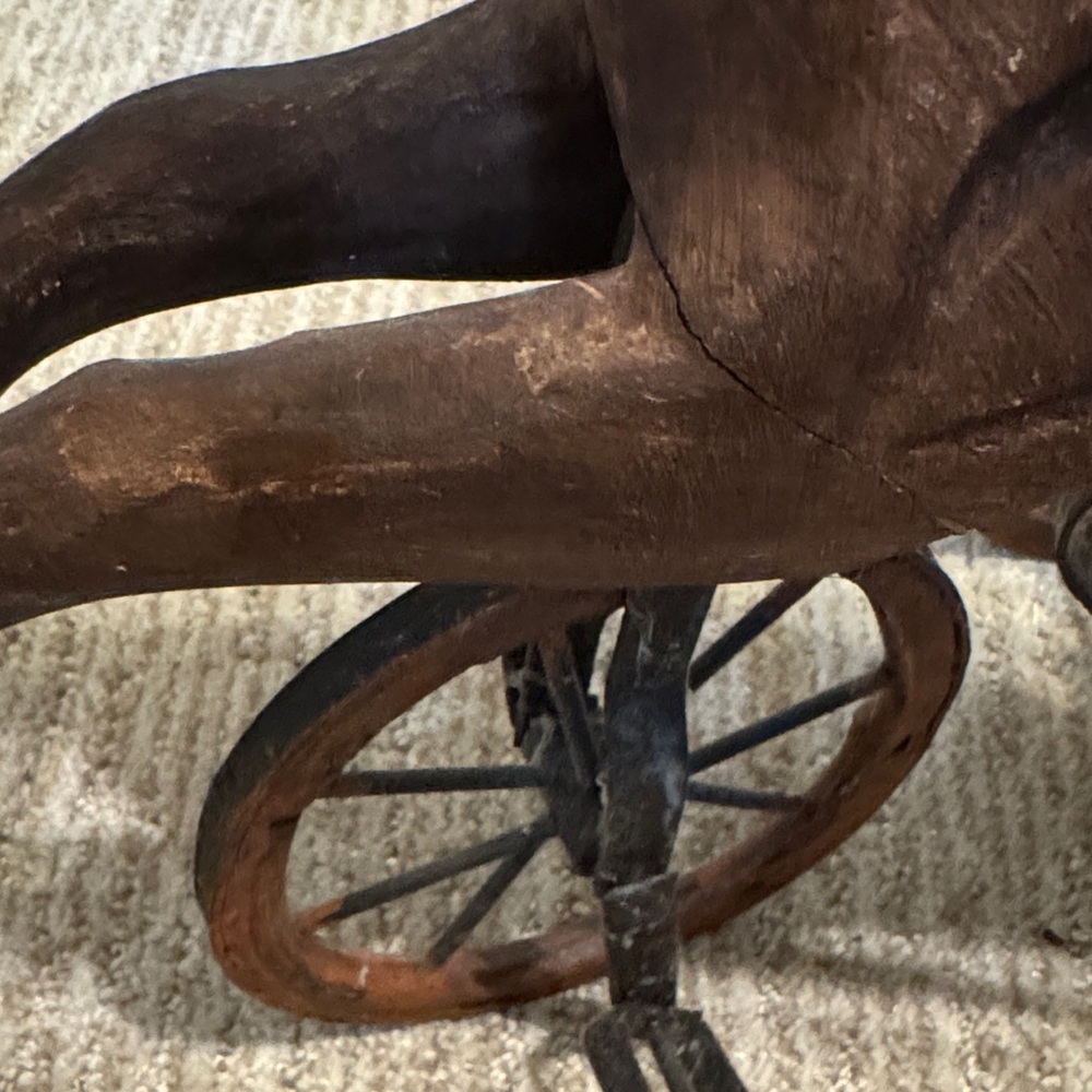 Vintage Brown Horse Tricycle Home Accent - Picture 7 of 10